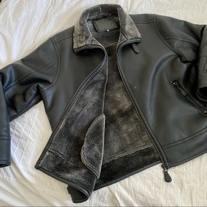 Point Zero Vegan leather flight jacket 3XL